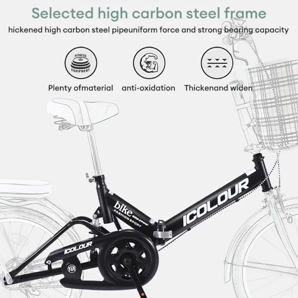 my-11134207-7rasa-m1du3a6wynj674 Foldable 7 Speed Adult Bike 20inch