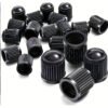 Black PE Schrader Tire Valve Caps – 2 Pieces