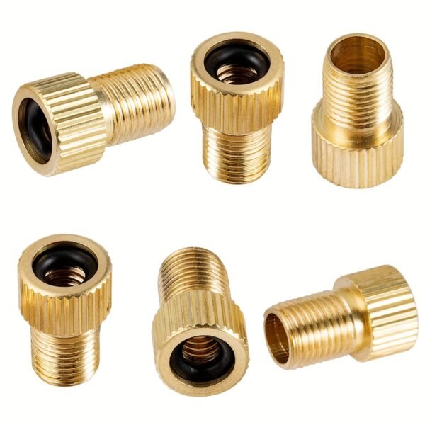 Universal Bicycle Tire Valve Adapter Set – 6 Pieces