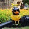Classic Yellow Duck Bicycle Accessory with Shark Helmet – 1 Piece