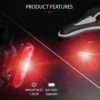 USB Rechargeable Front and Rear LED Bicycle Light Set
