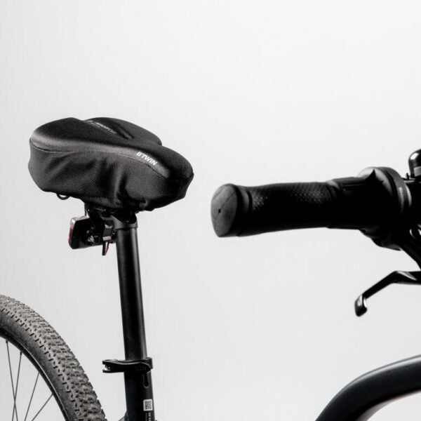 Memory Foam Bicycle Saddle Cover Size L – Black