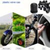 Black PE Schrader Tire Valve Caps – 2 Pieces