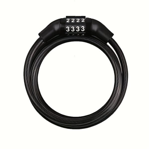 Portable 4-Digit Combination Bicycle Lock