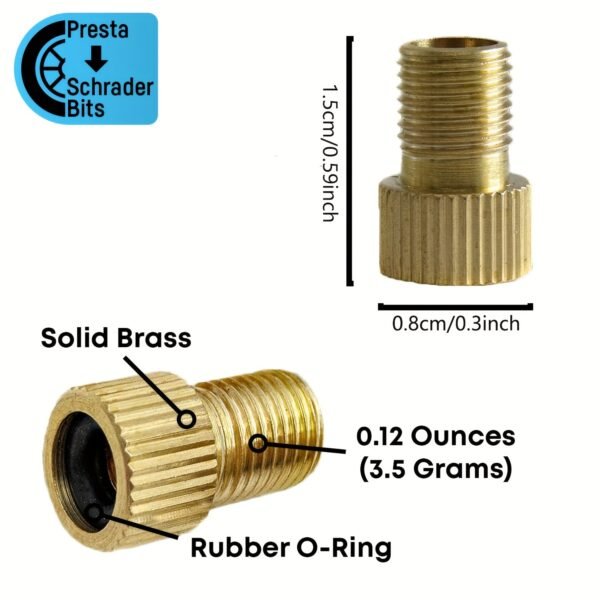 Universal Bicycle Tire Valve Adapter Set – 6 Pieces