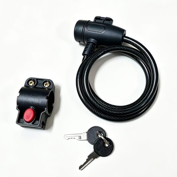 Universal Long Bicycle Anti-Theft Lock with Mounting Rack
