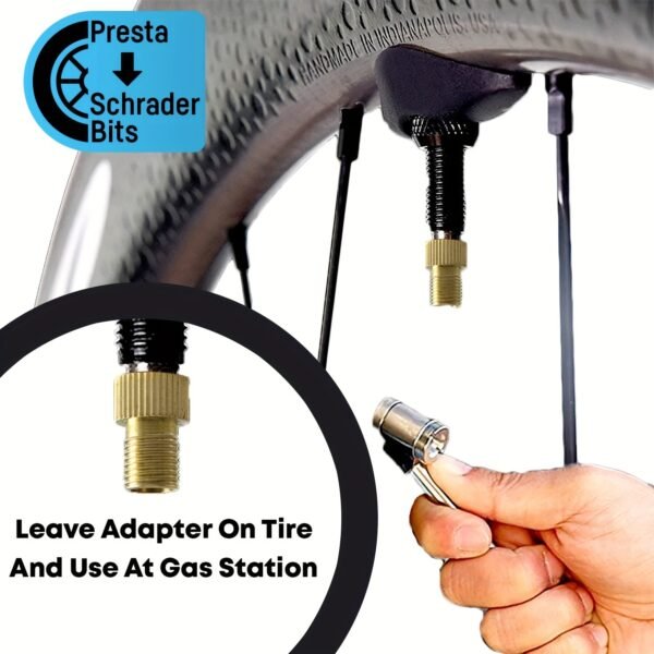 Universal Bicycle Tire Valve Adapter Set – 6 Pieces