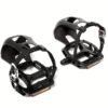 BUCKLOS Aluminium Flat Bike Pedals with Toe Clips