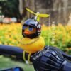 Classic Yellow Duck Bicycle Accessory with Shark Helmet – 1 Piece