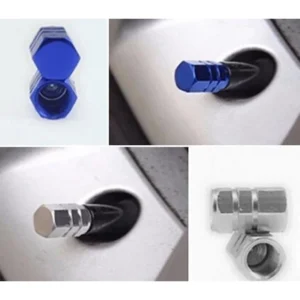 Aluminium Bicycle Tire Valve Caps – 8 Pieces, Random Colour